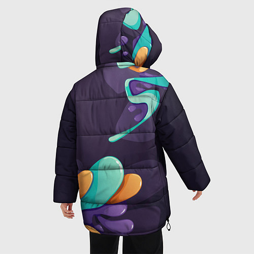 Женская зимняя куртка PUBG graffity splash / 3D-Черный – фото 4