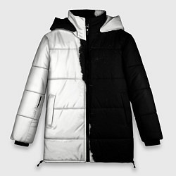 Куртка зимняя женская Вертикально оторванный лист бумаги, цвет: 3D-светло-серый