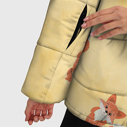 Куртка зимняя женская Наблюдательные лисята, цвет: 3D-черный — фото 2