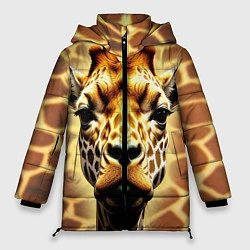 Куртка зимняя женская Жирафа, цвет: 3D-черный
