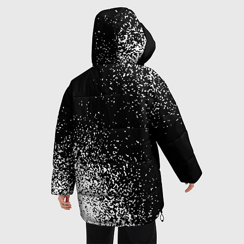 Женская зимняя куртка Muse и рок символ на темном фоне / 3D-Черный – фото 4