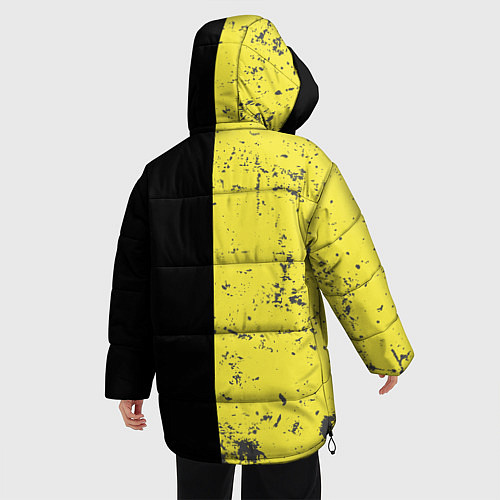 Женская зимняя куртка Смайлик с улыбкой / 3D-Черный – фото 4