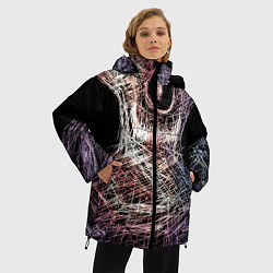 Куртка зимняя женская Бог Вселенной, цвет: 3D-черный — фото 2