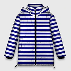 Куртка зимняя женская Тельняшка синяя ВМФ, цвет: 3D-светло-серый