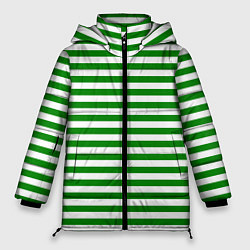 Женская зимняя куртка Тельняшка зеленая Пограничных войск