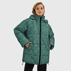 Куртка зимняя женская Бирюзовое настроение, цвет: 3D-черный — фото 2
