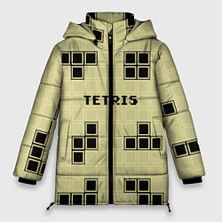 Куртка зимняя женская Тетрис ретро, цвет: 3D-светло-серый
