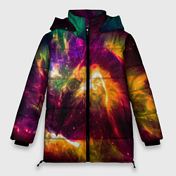 Женская зимняя куртка Небула в космосе разноцветная - нейронная сеть