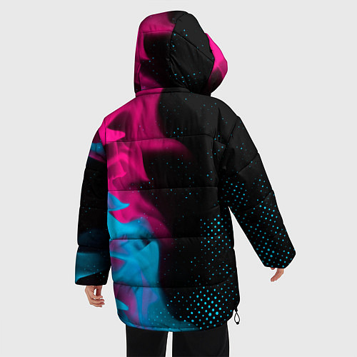 Женская зимняя куртка Fortnite - neon gradient: по-вертикали / 3D-Черный – фото 4