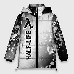 Куртка зимняя женская Half-Life glitch на светлом фоне: по-вертикали, цвет: 3D-черный