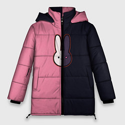 Куртка зимняя женская Ребенок идола - Кролик лого, цвет: 3D-черный