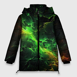 Женская зимняя куртка Зеленая молния