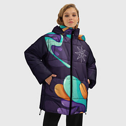 Куртка зимняя женская Dark Souls graffity splash, цвет: 3D-черный — фото 2