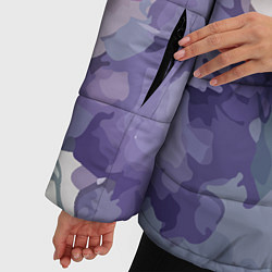 Куртка зимняя женская Сирень и Пионы Акварель, цвет: 3D-светло-серый — фото 2
