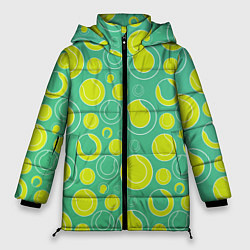 Куртка зимняя женская Теннисные мячики, цвет: 3D-черный