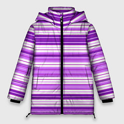 Женская зимняя куртка Фиолетовые полосы