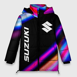 Куртка зимняя женская Suzuki speed lights, цвет: 3D-черный