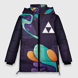 Куртка зимняя женская Zelda graffity splash, цвет: 3D-черный