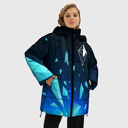 Куртка зимняя женская No Mans Sky взрыв частиц, цвет: 3D-черный — фото 2