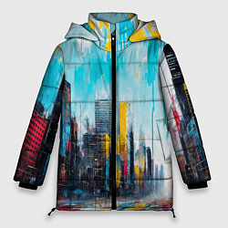 Куртка зимняя женская Палитра города, цвет: 3D-черный
