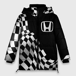 Куртка зимняя женская Honda racing flag, цвет: 3D-черный