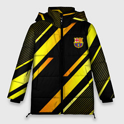Женская зимняя куртка ФК Барселона эмблема