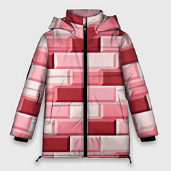 Куртка зимняя женская Красные кирпичи, цвет: 3D-красный