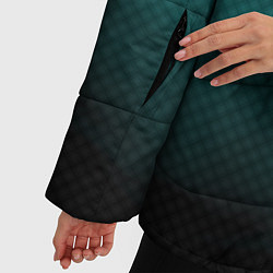 Куртка зимняя женская Бирюзово-черный дым - Хуф и Ся, цвет: 3D-светло-серый — фото 2
