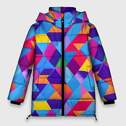 Женская зимняя куртка Геометрическая абстракция красок