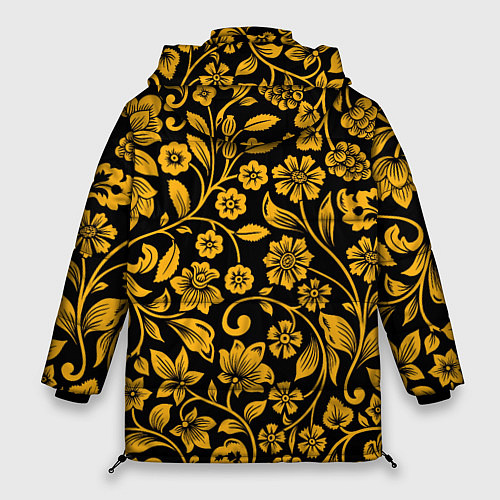 Женская зимняя куртка Золотая хохлома / 3D-Красный – фото 2