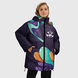 Куртка зимняя женская Hitman graffity splash, цвет: 3D-черный — фото 2