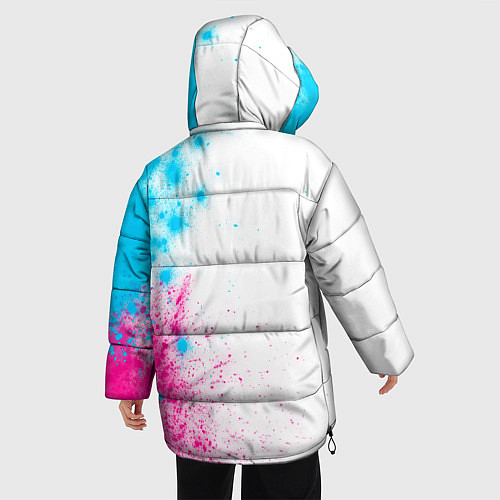Женская зимняя куртка Death Stranding neon gradient style: по-вертикали / 3D-Черный – фото 4
