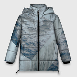 Куртка зимняя женская Серая стена и блоки, цвет: 3D-светло-серый