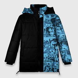 Куртка зимняя женская Ахегао из аниме, цвет: 3D-черный