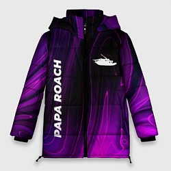 Куртка зимняя женская Papa Roach violet plasma, цвет: 3D-черный