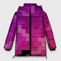 Куртка зимняя женская Фиолетовые текстуры, цвет: 3D-черный