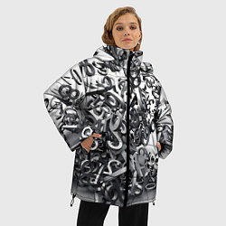 Куртка зимняя женская Цифровой хаус, цвет: 3D-черный — фото 2