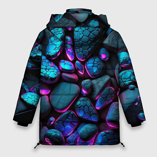 Женская зимняя куртка Неоновые камни / 3D-Красный – фото 2