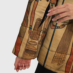 Куртка зимняя женская Имитация папируса: арт нейросети, цвет: 3D-черный — фото 2