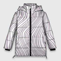 Куртка зимняя женская Кривые линии, цвет: 3D-черный
