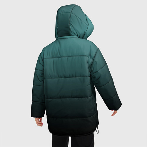 Женская зимняя куртка Градиент зелено-черный / 3D-Черный – фото 4