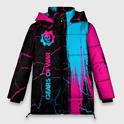Женская зимняя куртка Gears of War - neon gradient: по-вертикали