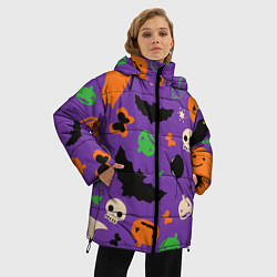 Куртка зимняя женская Halloween style, цвет: 3D-светло-серый — фото 2