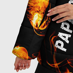 Куртка зимняя женская Papa Roach и пылающий огонь, цвет: 3D-черный — фото 2