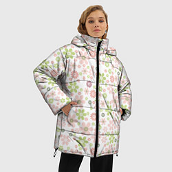 Куртка зимняя женская Ромашечки, цвет: 3D-светло-серый — фото 2