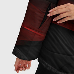 Куртка зимняя женская Шероховатая красно-черная текстура, цвет: 3D-красный — фото 2