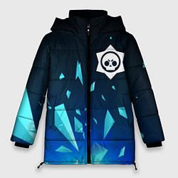 Куртка зимняя женская Brawl Stars взрыв частиц, цвет: 3D-черный