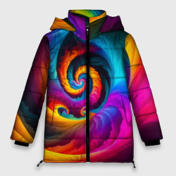 Куртка зимняя женская Радужная воронка, цвет: 3D-черный