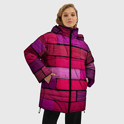 Куртка зимняя женская Малиновые кирпичики, цвет: 3D-светло-серый — фото 2