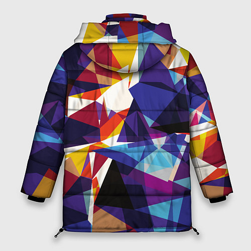 Женская зимняя куртка Мозаичный узор / 3D-Красный – фото 2